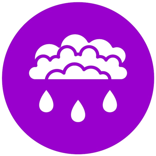 Diseño vectorial Estilo del icono de la lluvia