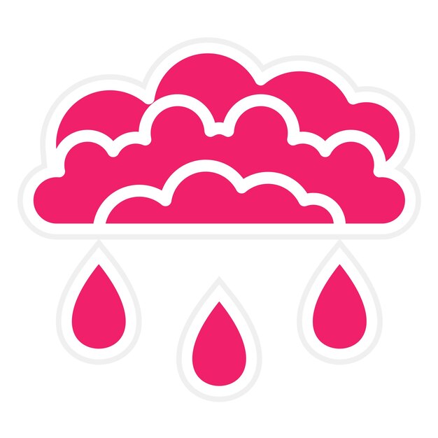 Diseño vectorial Estilo del icono de la lluvia