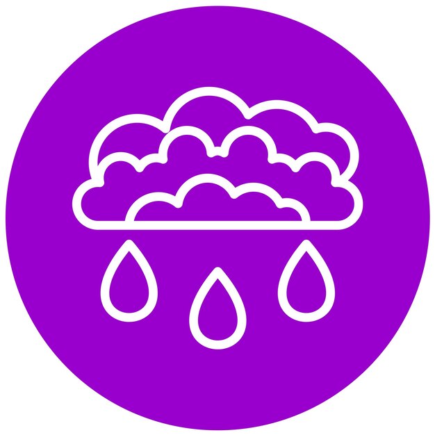 Diseño vectorial Estilo del icono de la lluvia