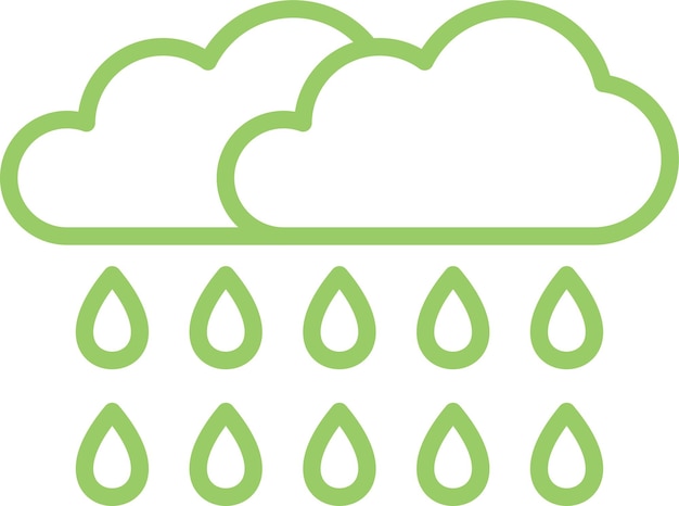 Diseño vectorial Estilo de icono de lluvia