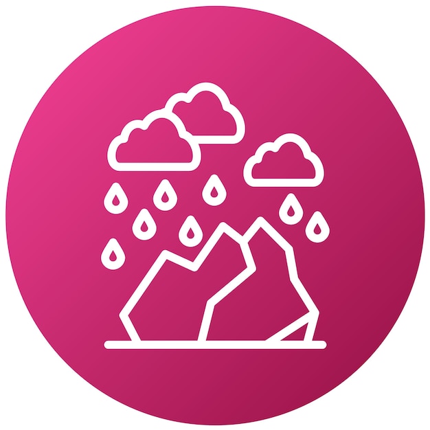 Vector diseño vectorial estilo de icono de lluvia