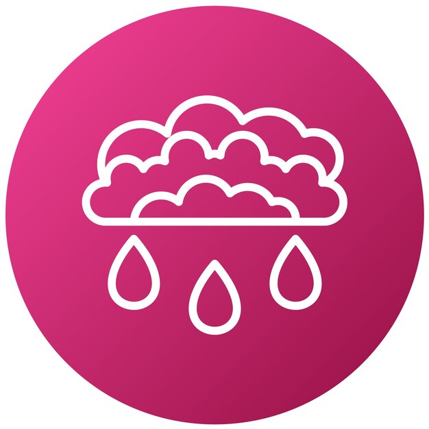 Diseño vectorial Estilo del icono de la lluvia