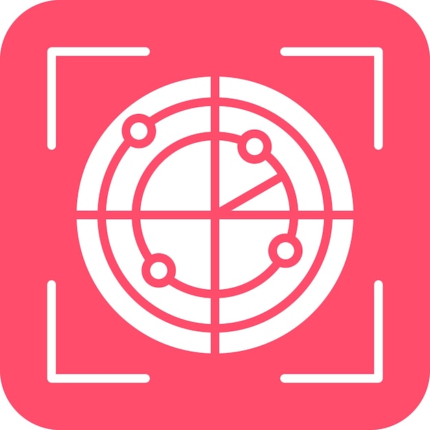 Diseño vectorial Estilo del icono de localización de escaneo