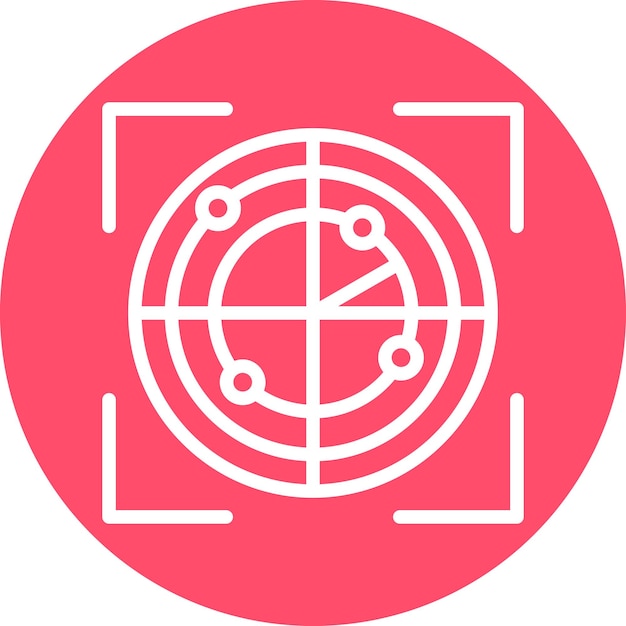 Diseño vectorial Estilo del icono de localización de escaneo