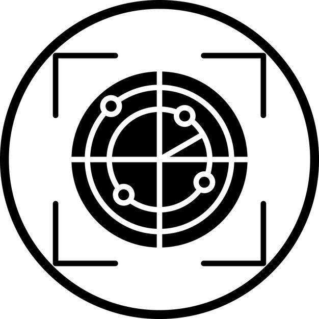 Diseño vectorial Estilo del icono de localización de escaneo