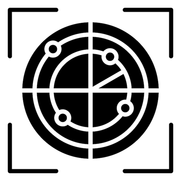 Diseño vectorial Estilo del icono de localización de escaneo