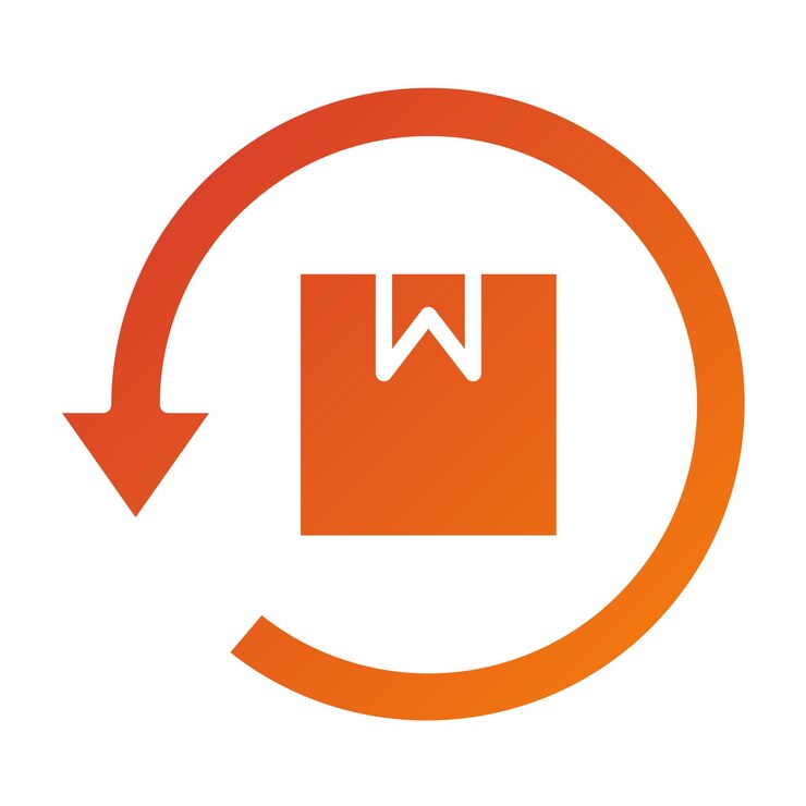 Vector diseño vectorial estilo de icono de logística inversa