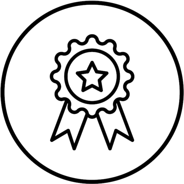 Diseño vectorial Estilo del icono del logro del maestro