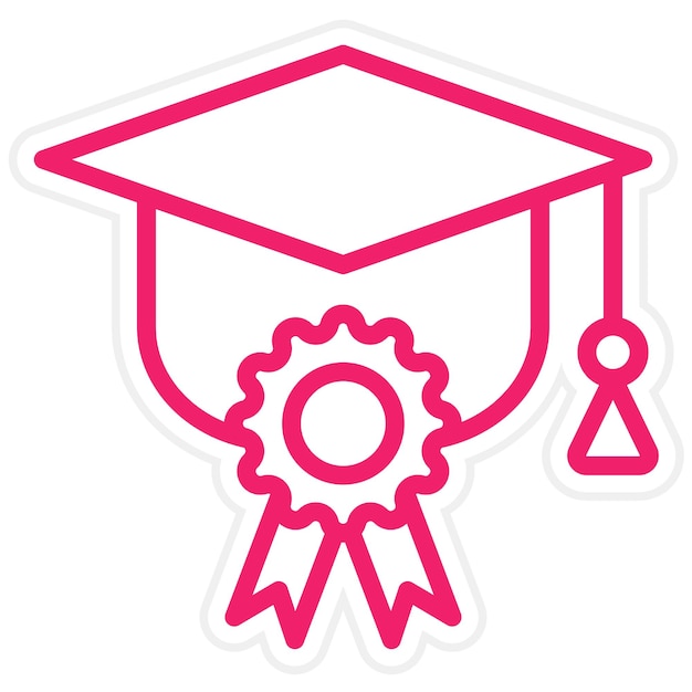 Diseño vectorial Estilo del icono de logros de los estudiantes