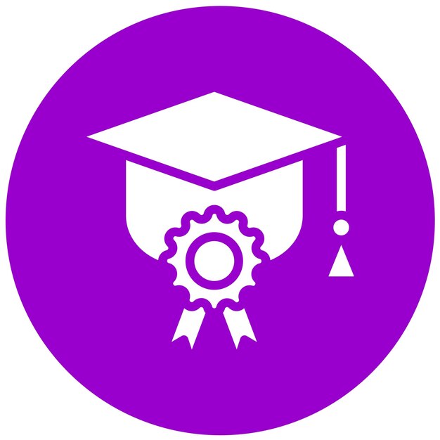 Diseño vectorial Estilo del icono de logros de los estudiantes