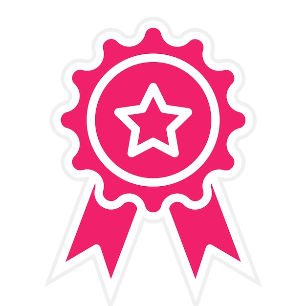 Diseño vectorial Estilo del icono de logros del maestro