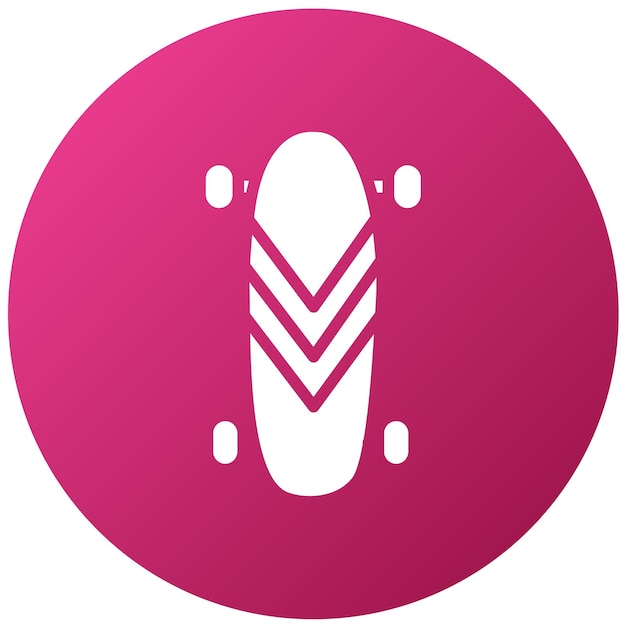 Diseño vectorial del estilo del icono de longboard