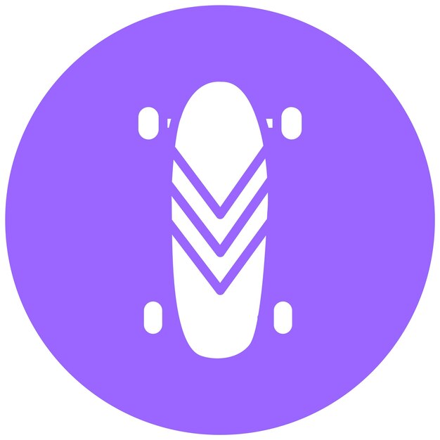 Diseño vectorial del estilo del icono de longboard