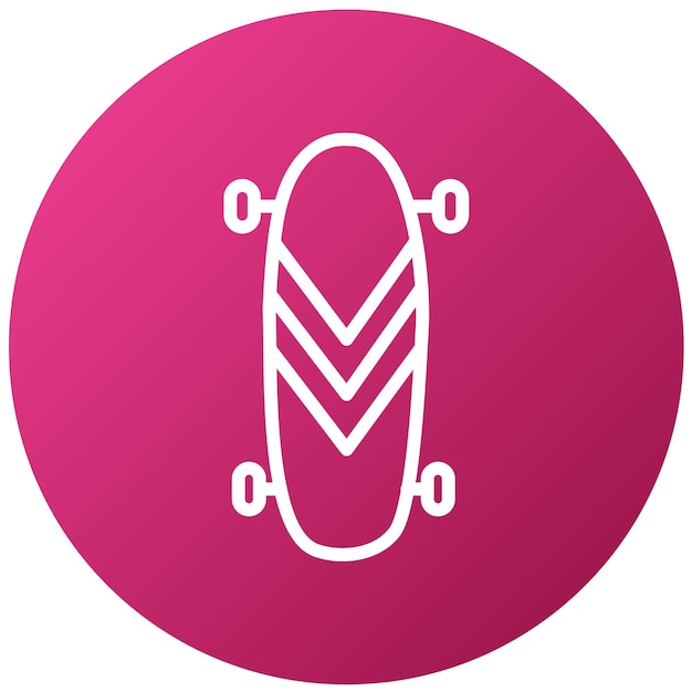 Diseño vectorial del estilo del icono de longboard