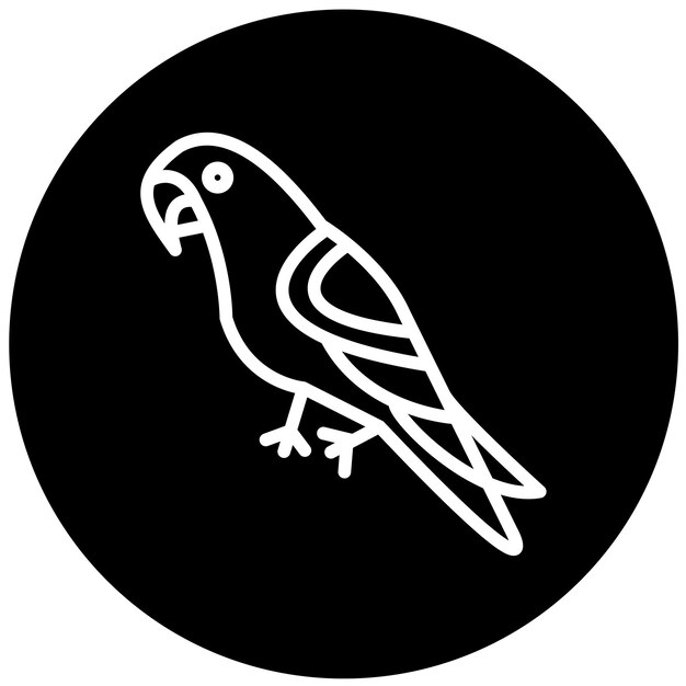 Diseño vectorial Estilo del icono del loro