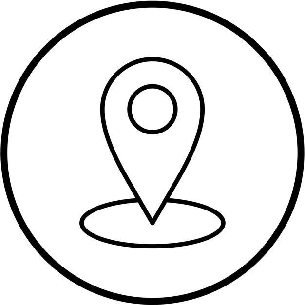 Diseño vectorial Estilo del icono del lugar