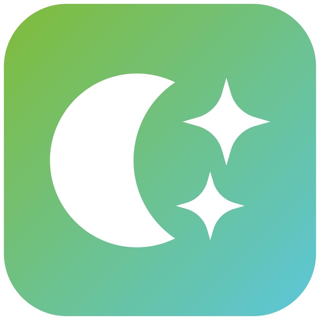 Diseño vectorial Estilo del icono de la luna creciente