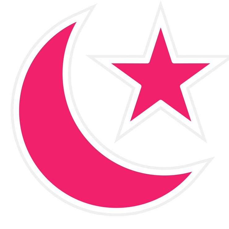 Vector diseño vectorial estilo de icono de luna y estrellas