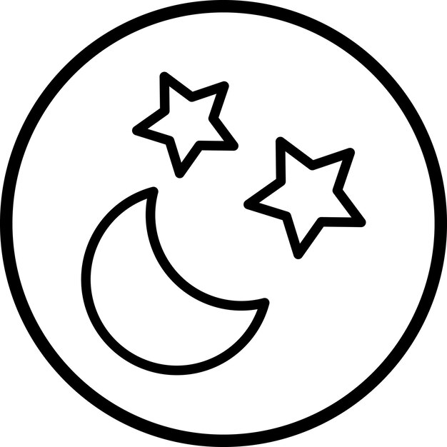 Diseño vectorial Estilo del icono de la luna