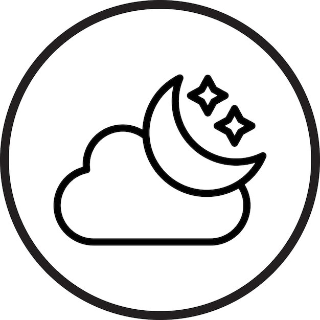 Diseño vectorial Estilo del icono lunar