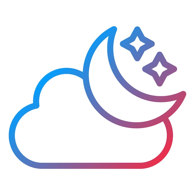Diseño vectorial Estilo del icono lunar