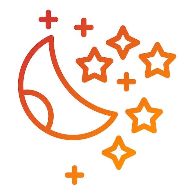 Diseño vectorial Estilo del icono lunar