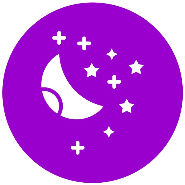 Diseño vectorial Estilo del icono lunar