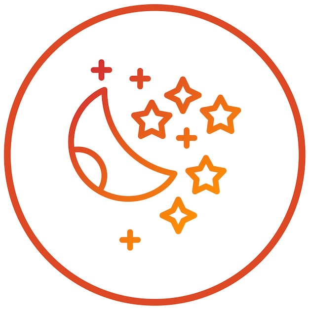 Diseño vectorial Estilo del icono lunar