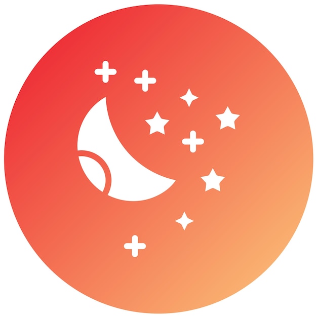 Diseño vectorial Estilo del icono lunar