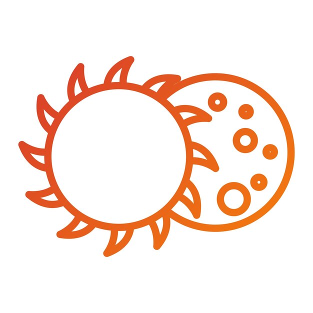 Diseño vectorial Estilo del icono lunar