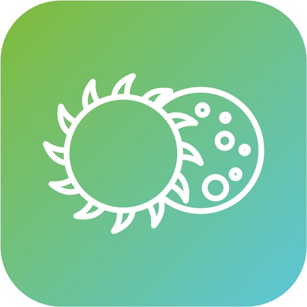 Diseño vectorial Estilo del icono lunar