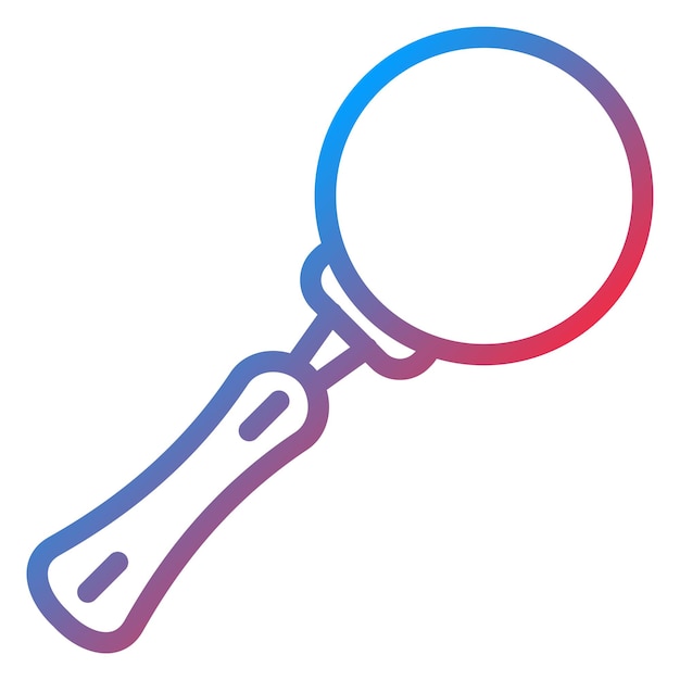 Diseño vectorial Estilo del icono de la lupa