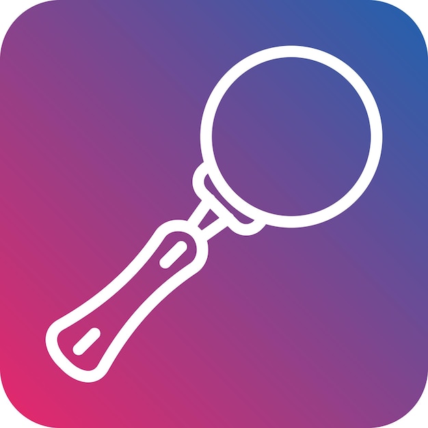 Diseño vectorial Estilo del icono de la lupa