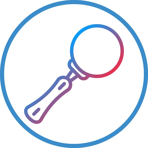 Diseño vectorial Estilo del icono de la lupa
