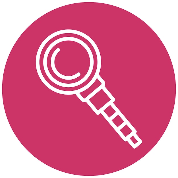 Diseño vectorial Estilo del icono de la lupa