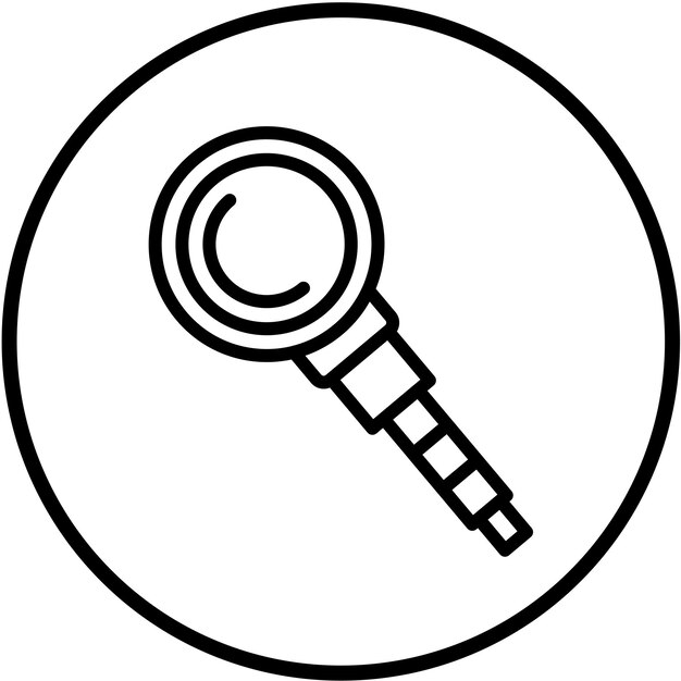 Diseño vectorial Estilo del icono de la lupa