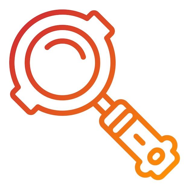 Diseño vectorial Estilo del icono de la lupa
