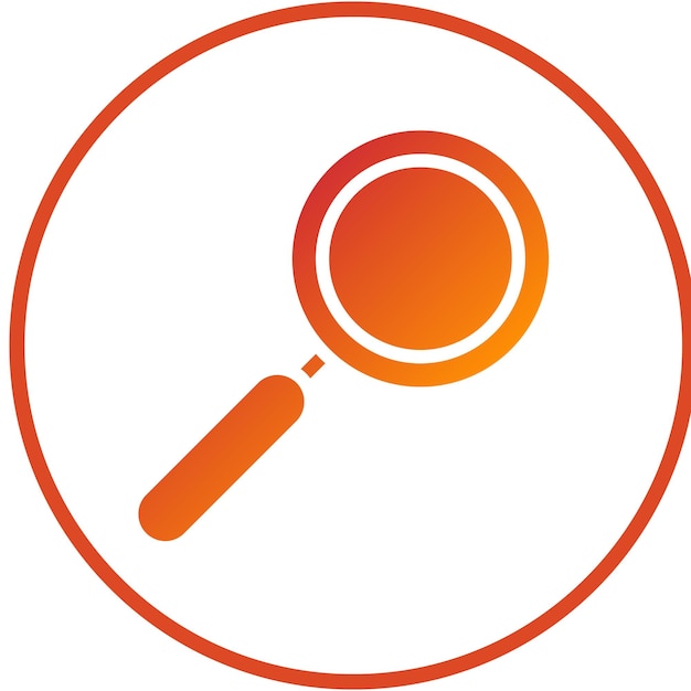 Diseño vectorial Estilo del icono de la lupa