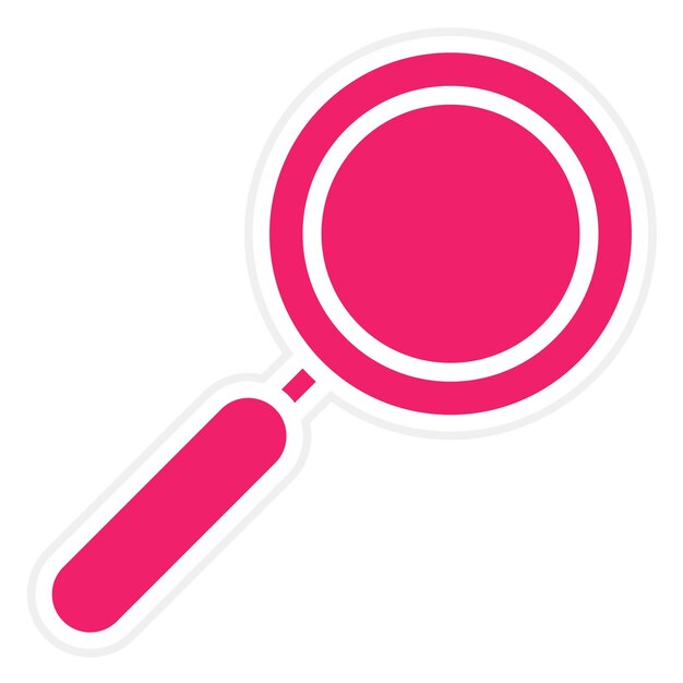 Diseño vectorial Estilo del icono de la lupa