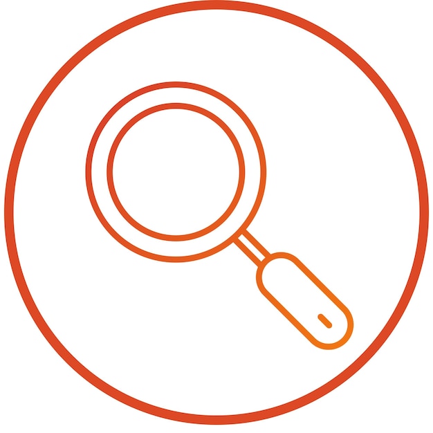 Diseño vectorial Estilo del icono de la lupa