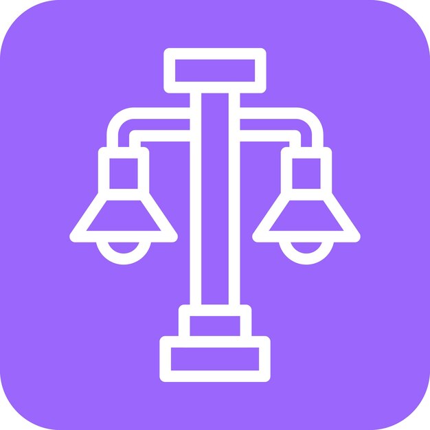 Diseño vectorial del estilo del icono de la luz de la calle