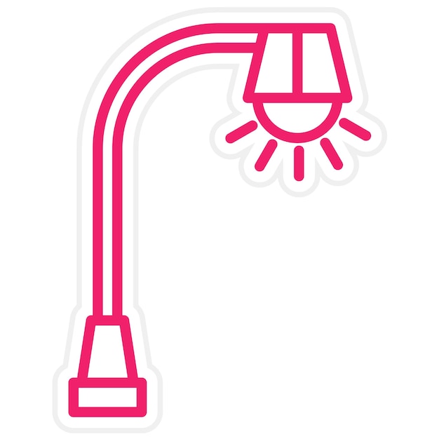 Diseño vectorial del estilo del icono de la luz de la calle