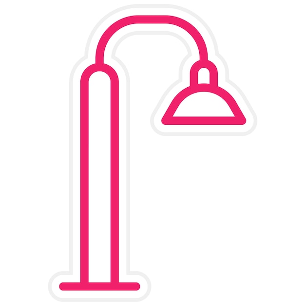 Diseño vectorial del estilo del icono de la luz de la calle