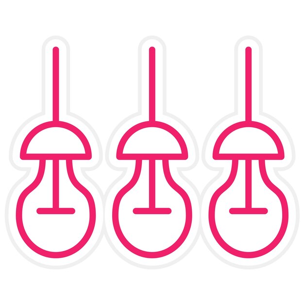Diseño vectorial Estilo de icono de luz tres