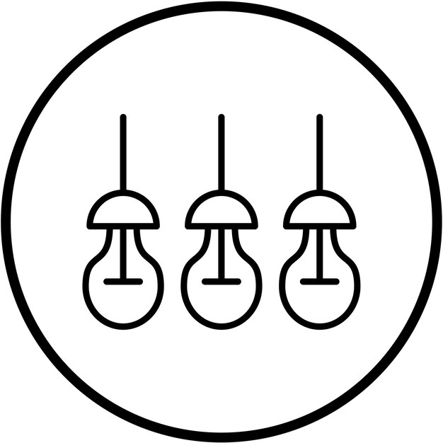 Diseño vectorial Estilo de icono de luz tres