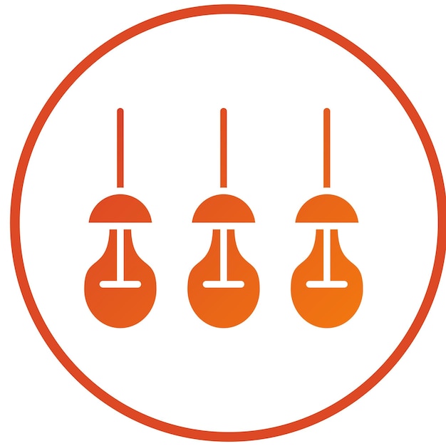 Diseño vectorial Estilo de icono de luz tres