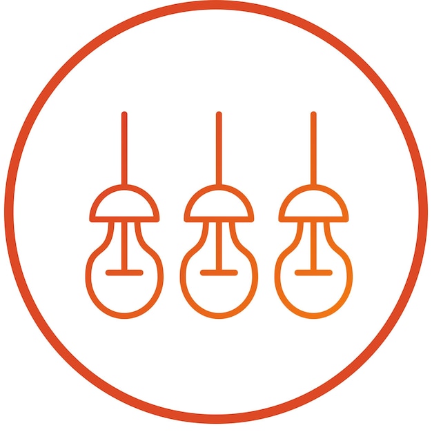 Diseño vectorial Estilo de icono de luz tres