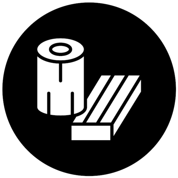 Diseño vectorial de estilo de icono de madera dura