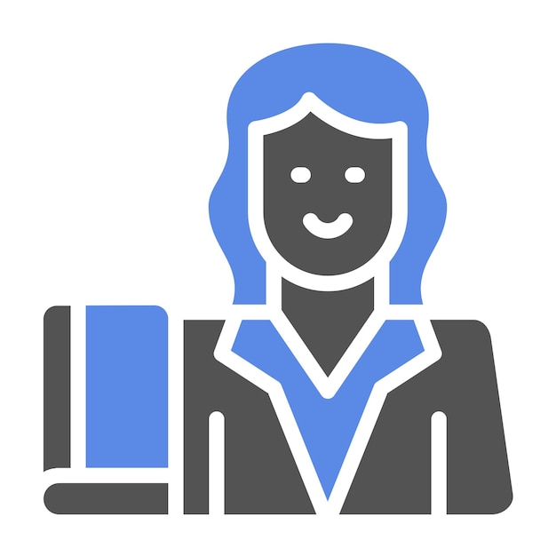 Diseño vectorial Estilo de icono de maestra femenina