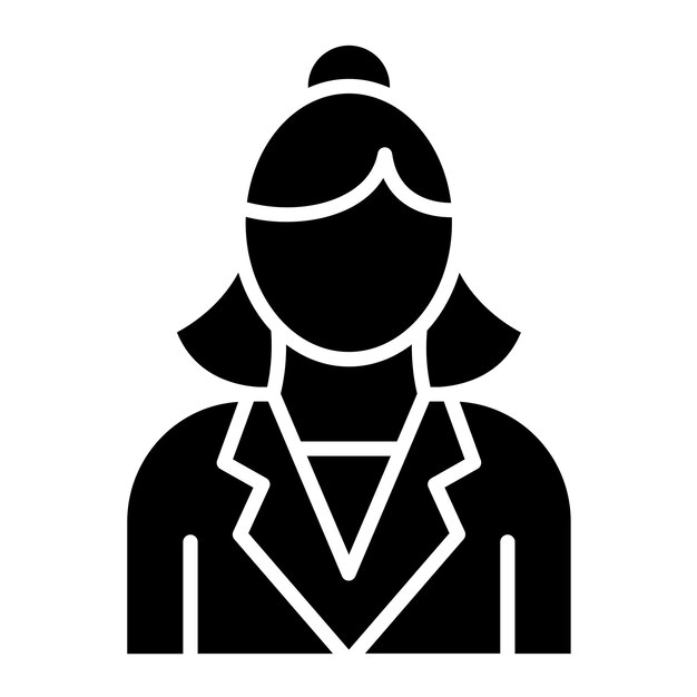 Diseño vectorial Estilo de icono de maestra femenina